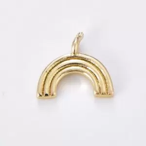 Dainty Rainbow Charm, Gold Filled Rainbow Charm Pendant, Gift for Little Girls,, Everyday Charm, 10x7mm, CP1929