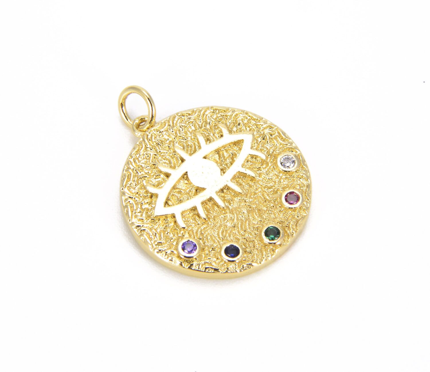 10 Pcs Black Evil eye charm 24k Gold Plated Pendant, evil eye pendant,  glass evil eye charms 7mm-10mm PC181 | Tucson Beads