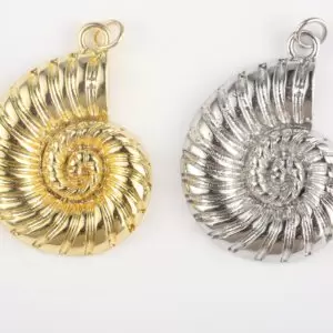 Nautilus Shell Charm, Gold Filled Sea Shell Pendant for Necklace Bracelet Jewelry Making Supply, Summer Charm, Gift for Her, CP1945