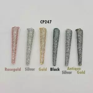 18k Gold Dainty Gold Spike Charms Drop Pendulum Pendant Stud Jewelry Findings for Necklace Earring Components 38x6mm, CP247