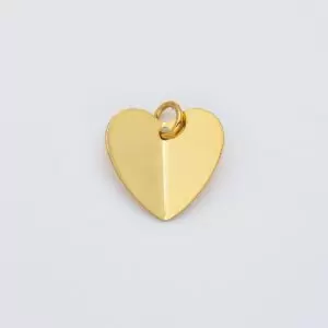 Small Heart Charm, Gold Filled Heart Mini Add-On Charm Pendant for Necklace Bracelet Jewelry Making Supply, 12x11mm, CP1951