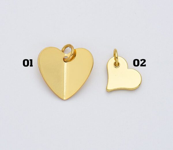 Dainty Gold Filled Small Heart Charm Pendant for Necklace Bracelet  Earrings Jewelry Making Supply, Add-On Charm, Gift for Her, CP_Batch89