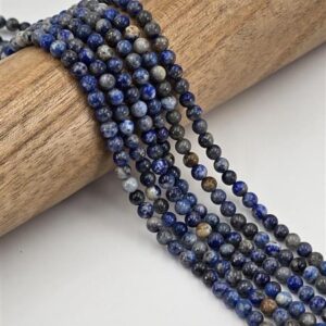 Blue Lapis Lazuli 4mm Smooth Shiny AAA Round Beads PRP924