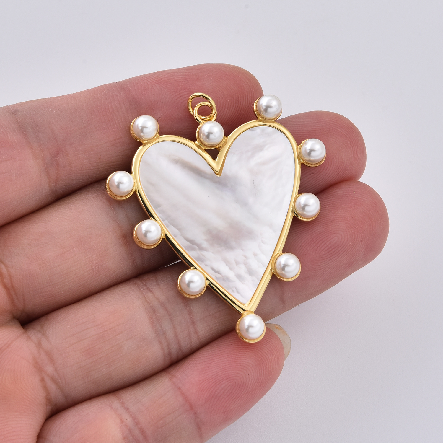 Gold Filled MOP Shell Heart Charm, Mother of Pearl Love Pendant for DIY Necklace Bracelet Jewelry Making Supply, Gift for Her, CP2034 - Image 4