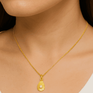 Gold Filled Sunburst Teardrop Charm with Opal, Celestial Stainless Steel Pendant for Necklace Bracelet, Dainty Jewelry Gift for Her, CP2089