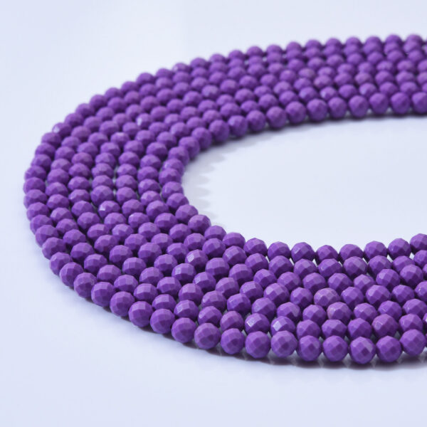 Gorgeous Natural Phosphosiderite Beads, 4mm, 3mm Faceted Round Gemstone, Genuine Lilac Purple Color Beads 15.5" Full Strand PRP1021