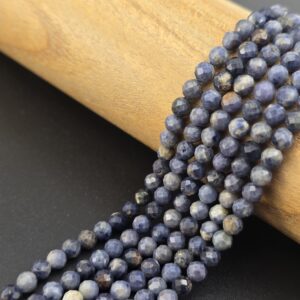 Blue Sapphire Genuine Natural Multi-Color Gemstone,  Grade AAA 4mm, Faceted Round Loose Beads, 15.5" Full Strand PRP1033
