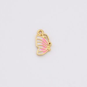 Dainty Colorful Enamel Butterfly Charm, Gold Filled Monarch Butterfly Pendant for Necklace Bracelets Earring Jewelry Making Supply, CP2200
