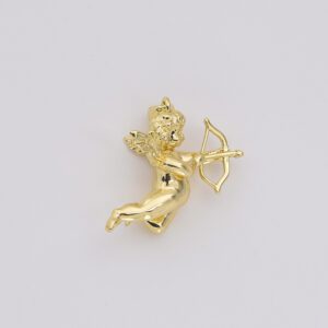 Baby Cherub Angel Charm, Gold Filled Cupid Angel Pendant, Valentine Love Charm for Neklace Bracelet Jewelry Making Supply, CP2208