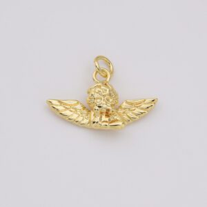 Baby Cherub Angel Charm, Gold Filled Cupid Angel Pendant, Valentine Love Charm for Neklace Bracelet Jewelry Making Supply, CP2209