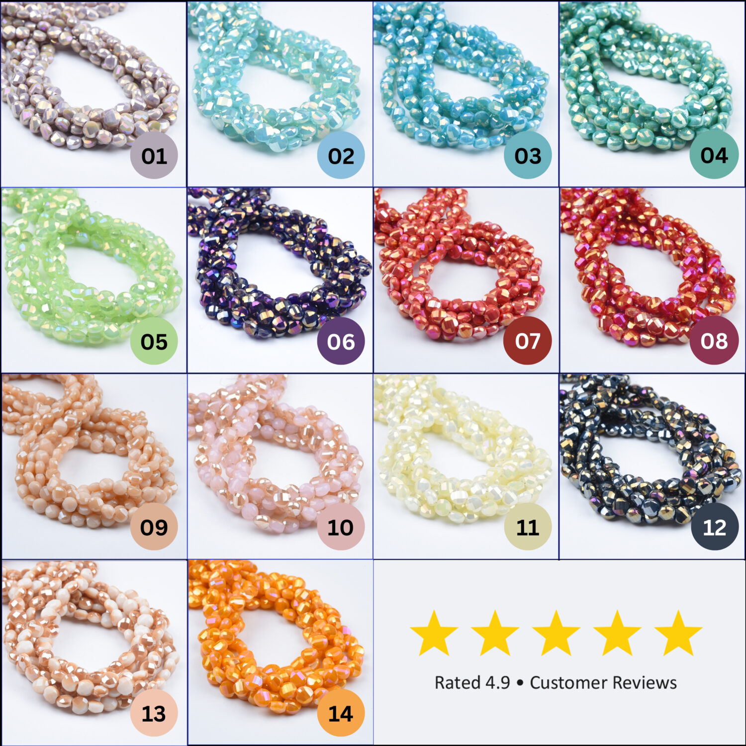 High Quality Faceted Rondelles Spacer 6mm Crystal Glass Beads Classic Jewelry DIY Loose Beads 14-20" Strand ORG221