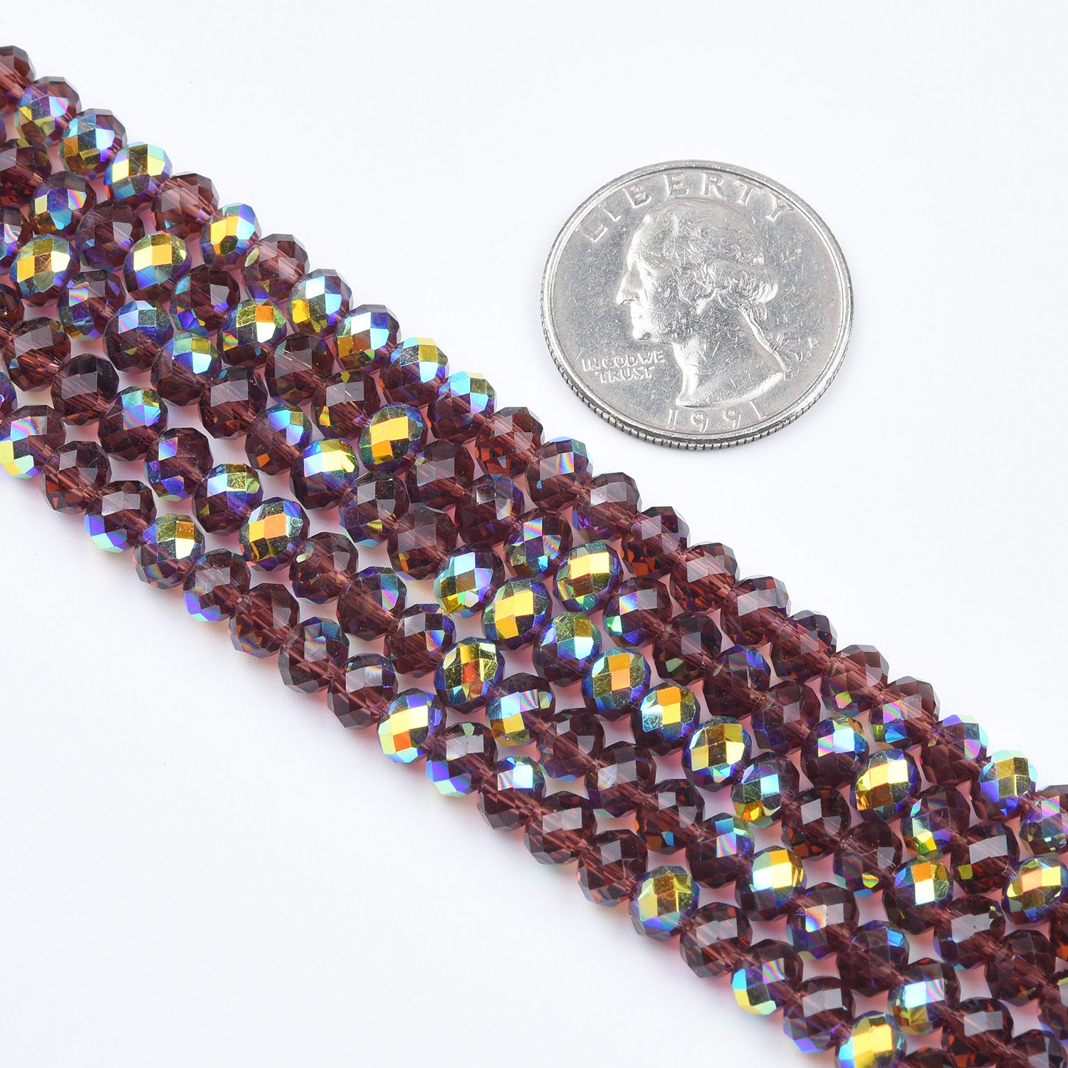 Round Faceted Beads Classic Round Crystal Glass Beads Fashion Jewelry Beads Findings Charm Beads 6mm 14-20" Strand ORG223 - Image 4