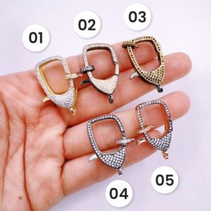 Gold Filled Lobster Claw Clasp CZ Micro Pave, Luxury Connector Lock for Necklace Bracelet, DIY Jewelry Making Supply, Gift for Her, CL302