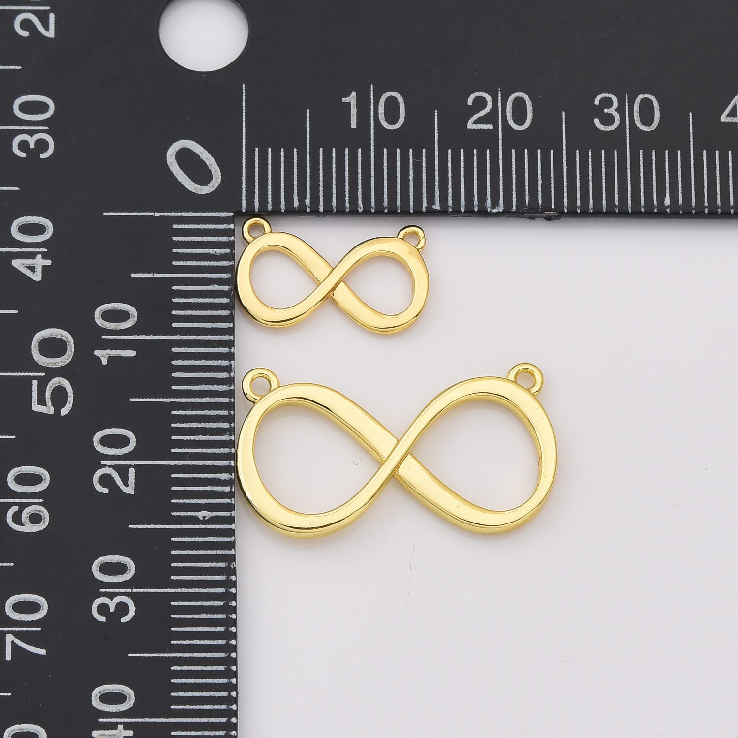 Gold Filled Infinity Connector Charm, DIY Bracelet Necklace Jewelry Making Supply, Minimalist Figure 8 Symbol of Love and Eternity, CN493 - Image 5