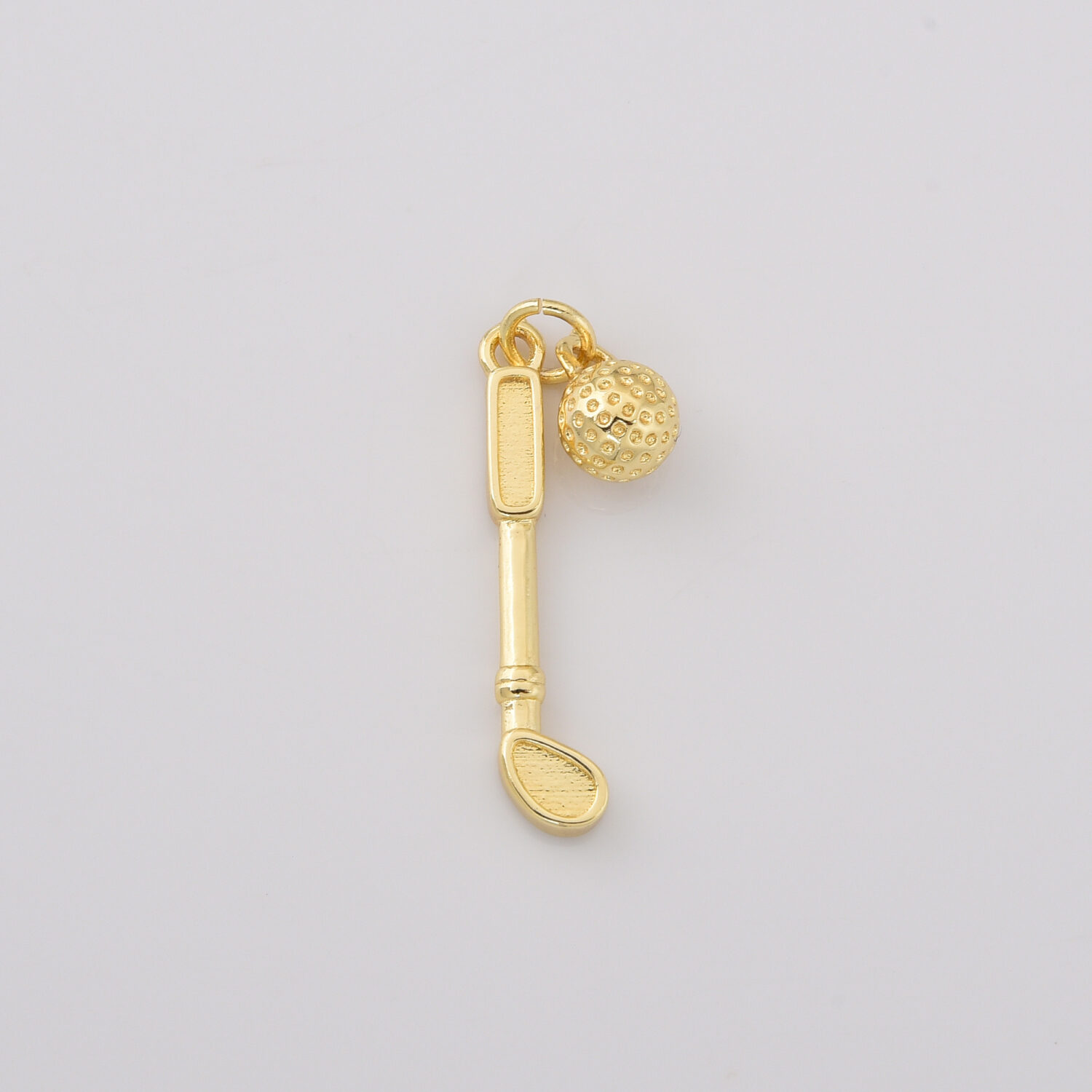 Gold Filled Golf Club Charm, Dainty Golf Ball Pendant for Necklace or Bracelet, Sports Jewelry Making Supply, Golfer Gift DIY Craft, CP2261