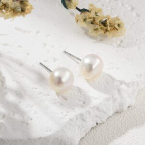 Freshwater Pearl Stud Earrings, Round Pearl Earrings for Women, Dainty Stud Earrings, Minimalist Earrings, Everyday Wear, Gift for Her ER307