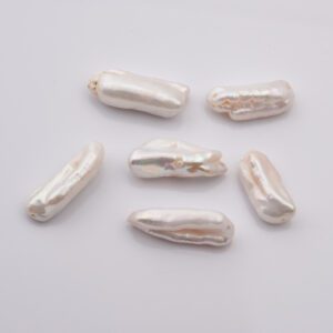 White Fresh Water Pearl Long Stick Shape Beads Size, High Quality Freshwater Pearl Bead for DIY Jewelry Making 25mm, FWP049