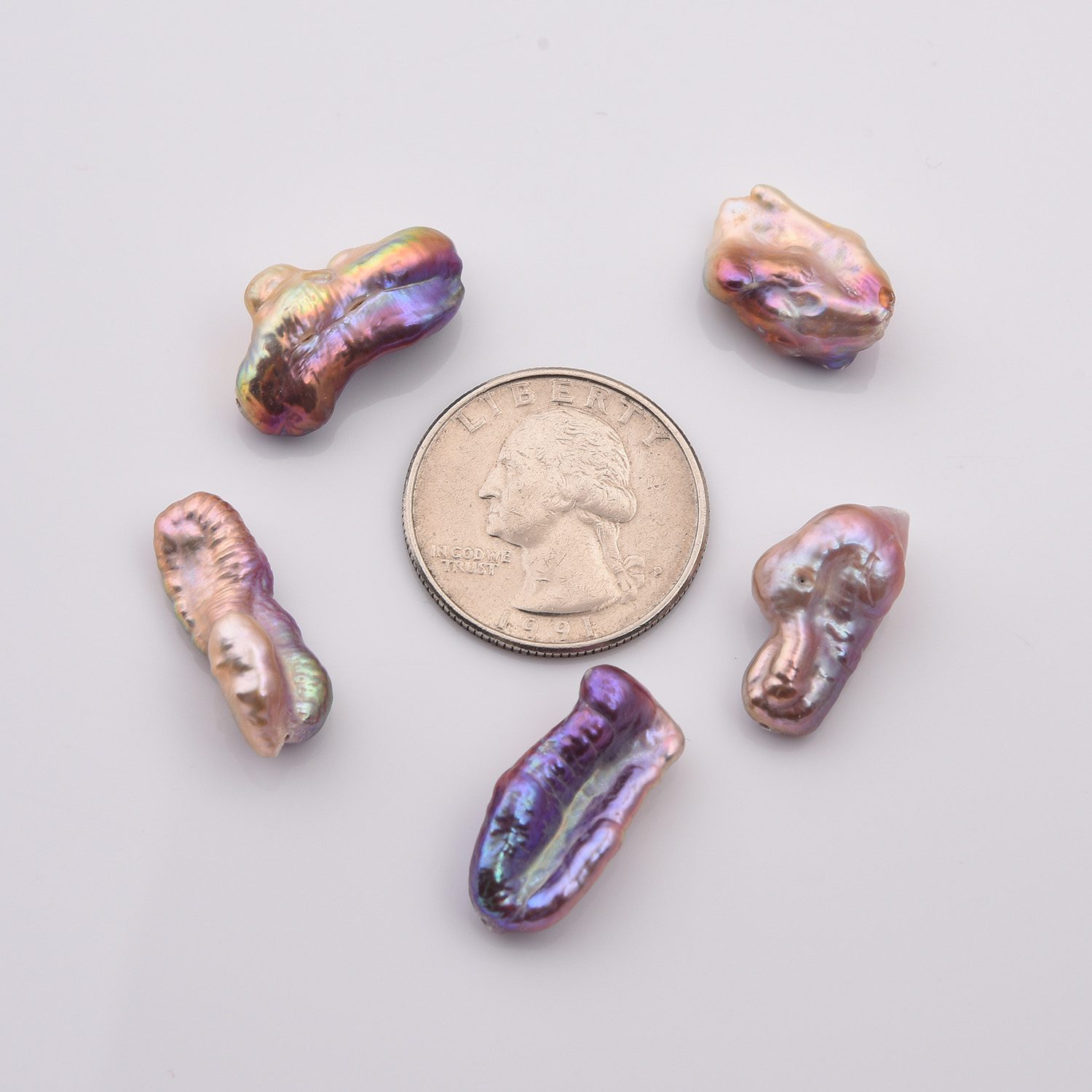 Mauve Pink Fresh Water Pearl Irregular Shaped Beads Size, High Quality Freshwater Pearl Bead for DIY Jewelry Making 23mm, FWP050 - Image 6