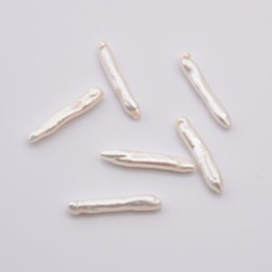 Toothpick Pillar pearl 22x4mm Bar Pearl Beads, Freshwater Pearls Biwa Pearl Strip Loose Pearl Necklace Beads Promotion Wedding FWP052