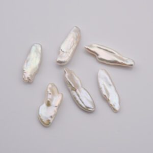 Center Drilled Nugget Freshwater Pearls, 6A Pearls Beads, Center Drilled Pearls, White Pearl Natural Freshwater Pearls, Fine Pearl FWP056