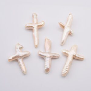 Christ jewelry Cross Bead Natural Cross Pearl Cross Pearl Pendant Loose pearl 35-20mm Jesus Christ Jewelry Jesus Mercy Christian gift FWP058