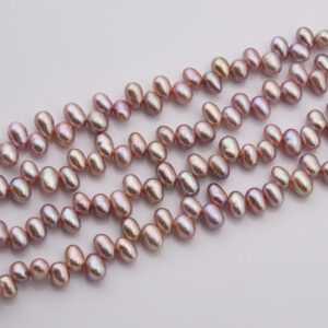 Genuine Freshwater Potato Oval Pearl Top Side Drilled 4x6mm Tiny Pearl Bead for Jewelry Making, 5A Grade Pearl Beads FWP059