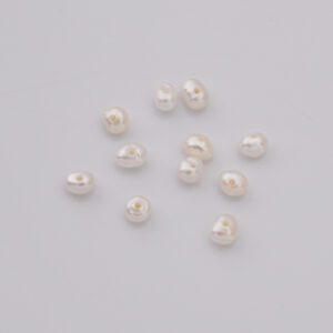 Natural Freshwater Pearl Button Rondelle Genuine Freshwater Pearl Beads Natural Grade 6A Genuine Pearls for Jewelry Making 3.5mm FWP067