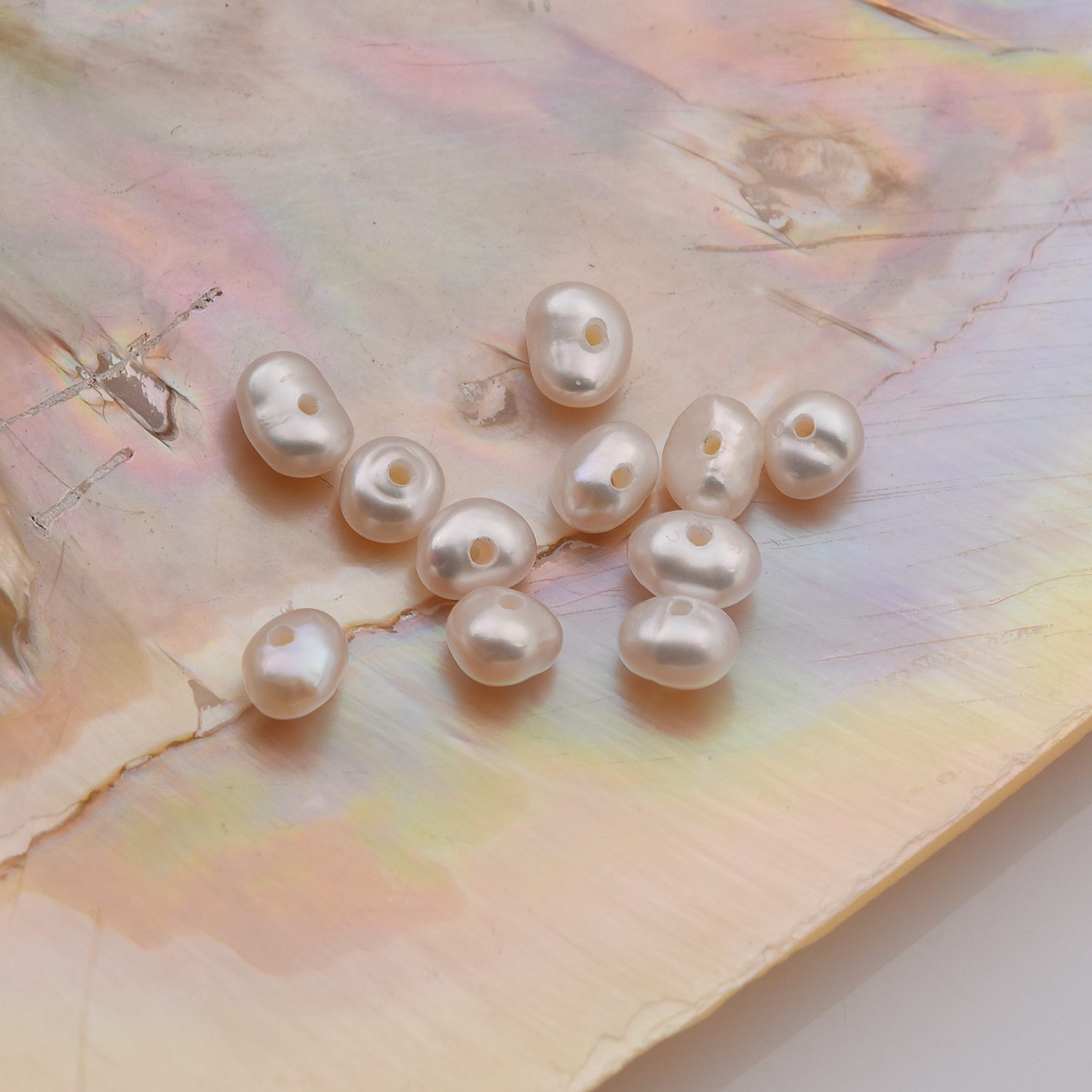 Natural Freshwater Pearl Button Rondelle Genuine Freshwater Pearl Beads Natural Grade 6A Genuine Pearls for Jewelry Making 3.5mm FWP067 - Image 4