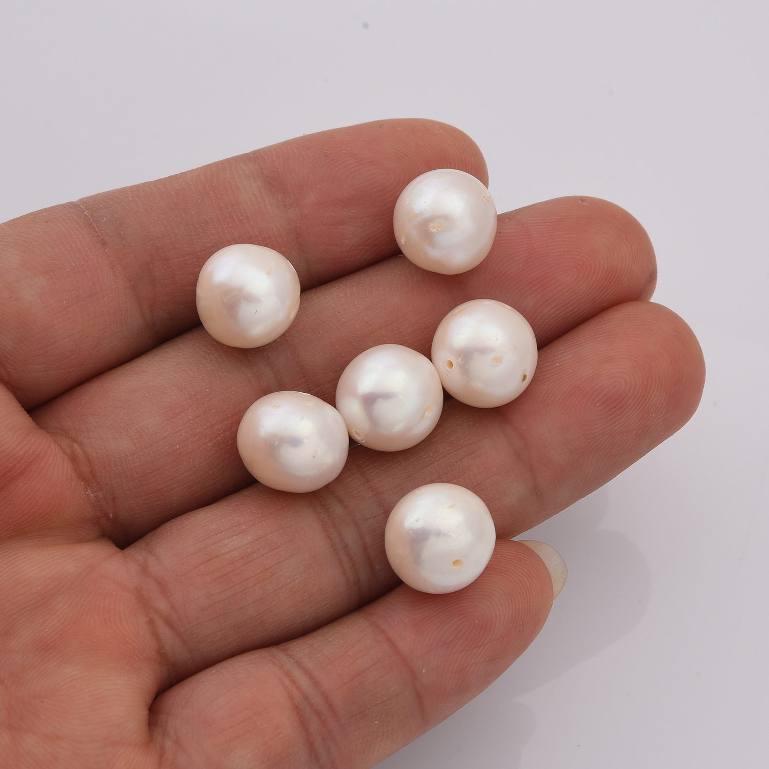 5A Grade Round Pearl Natural Near Round Freshwater Pearl Genuine Very High Luster Top Quality Pearls 10-11mm FWP070 - Image 2