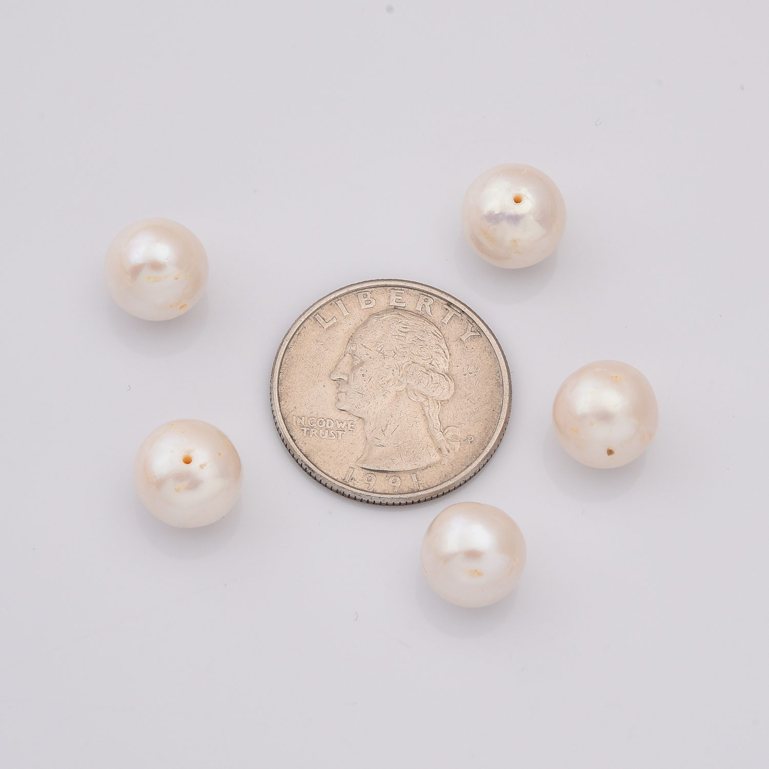 5A Grade Round Pearl Natural Near Round Freshwater Pearl Genuine Very High Luster Top Quality Pearls 10-11mm FWP070 - Image 6