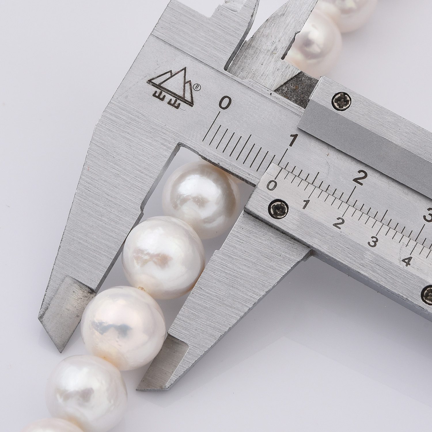 White Near Round Freshwater Pearls, Fresh Water Pearl Beads for Jewelry Making 9-10mm Full Strand FWP071 - Image 4