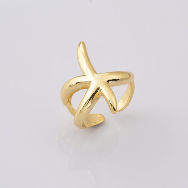Gold Filled Starfish Ring, Open Adjustable Ocean Inspired Ring, Dainty ...