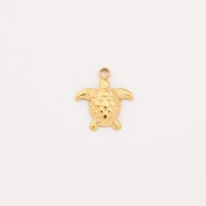 Gold Filled Sea Turtle Charm, Stainless Steel Beach Pendant for Necklace Bracelet DIY Jewelry Supply, Ocean Animal Gift for Women, SCP009