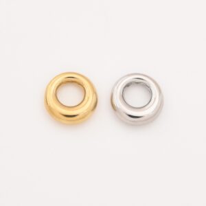 Gold Filled Donut Charm, Stainless Steel Smooth Round Pendant for Necklace Bracelet Earring DIY Jewelry Making Supply, Gift for Her, SCP017