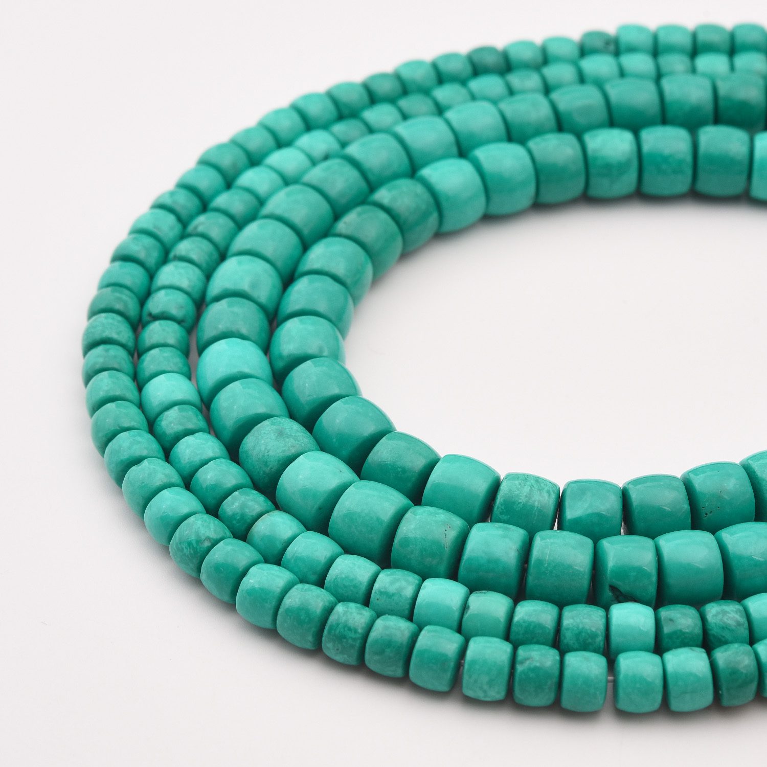 Green Turquoise Gemstone Rondelle Beads Natural 7mm, 6mm Beads For DIY Bracelet Necklace Jewelry Making 15.5 Inches Strand TUQ074