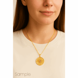 Gold Filled Sunburst Charm with Crystal Accents, Celestial Round Pendant for Necklace, Dainty Sparkling Jewelry Gift for Her, CP2098