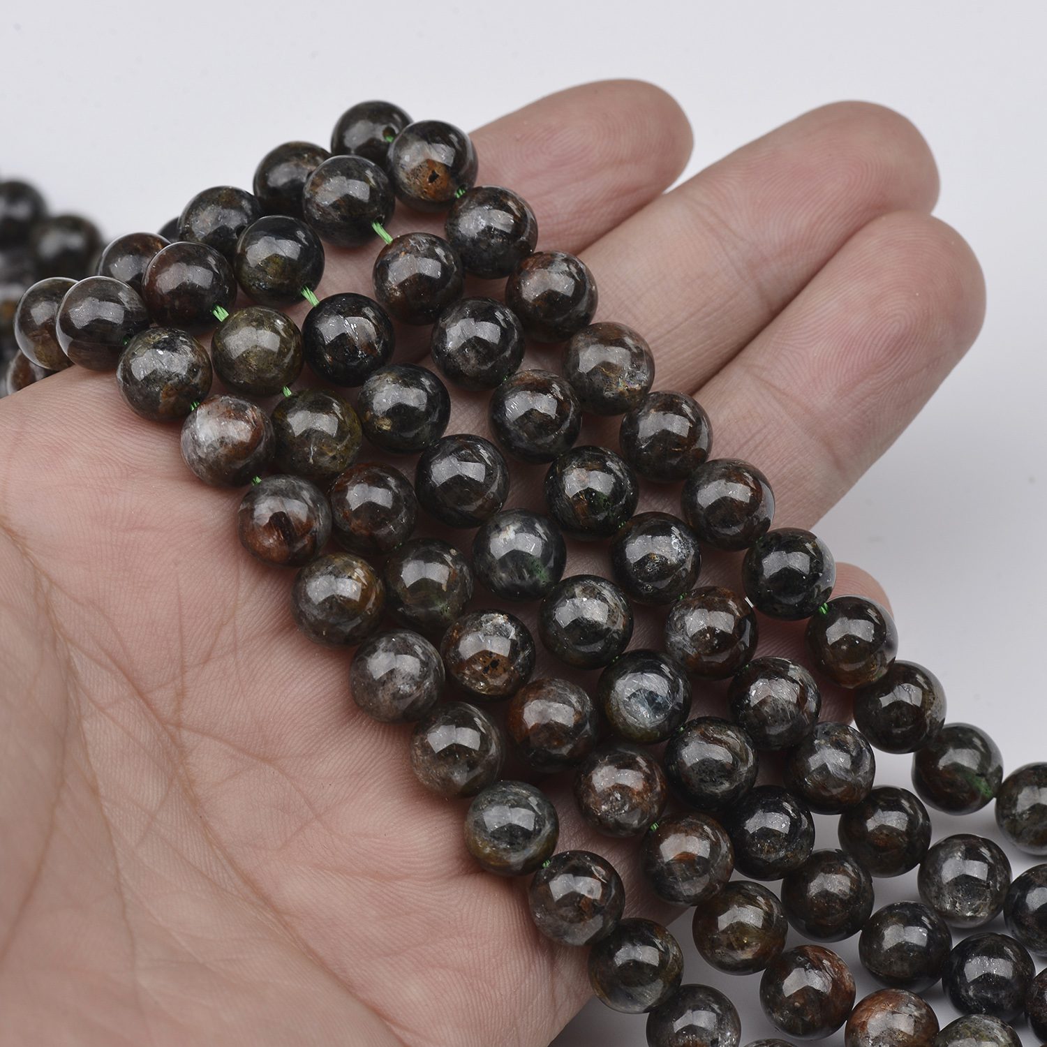 Natural Green Apatite Round Smooth Gemstone Beads 6mm 8mm 10mm Full 15.5" Strand for Jewelry Making Healing Crystal Supply GRN571 - Image 2