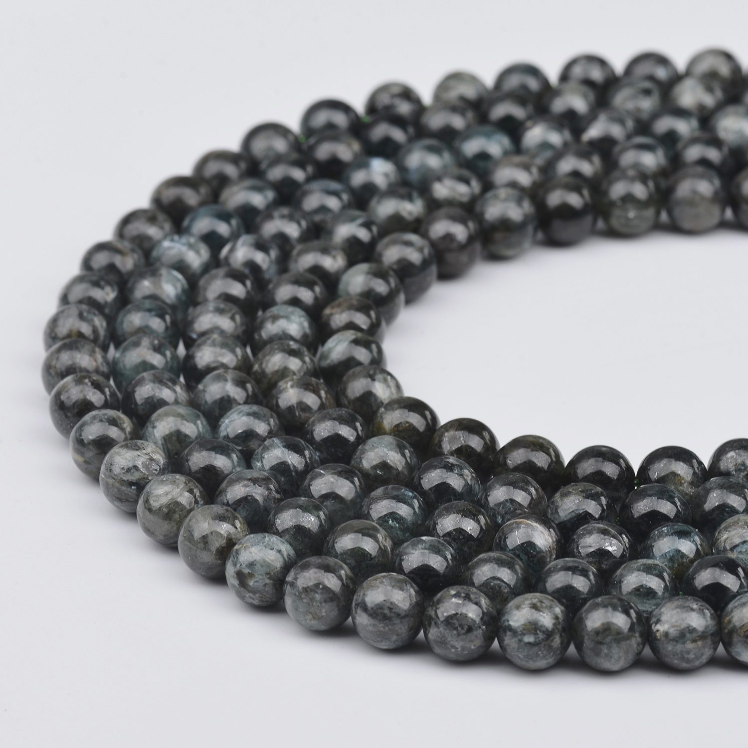 Natural Green Apatite AAA Round Gemstone Beads Smooth Loose Strand for DIY Jewelry Making Healing Crystal Craft Supply 15.5 Inch GRN572