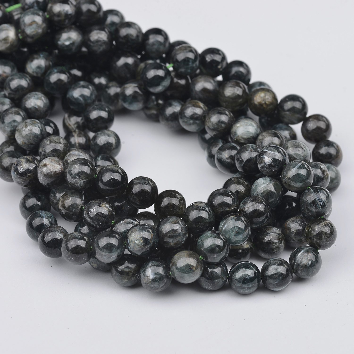 Natural Green Apatite AAA Round Gemstone Beads Smooth Loose Strand for DIY Jewelry Making Healing Crystal Craft Supply 15.5 Inch GRN572 - Image 3