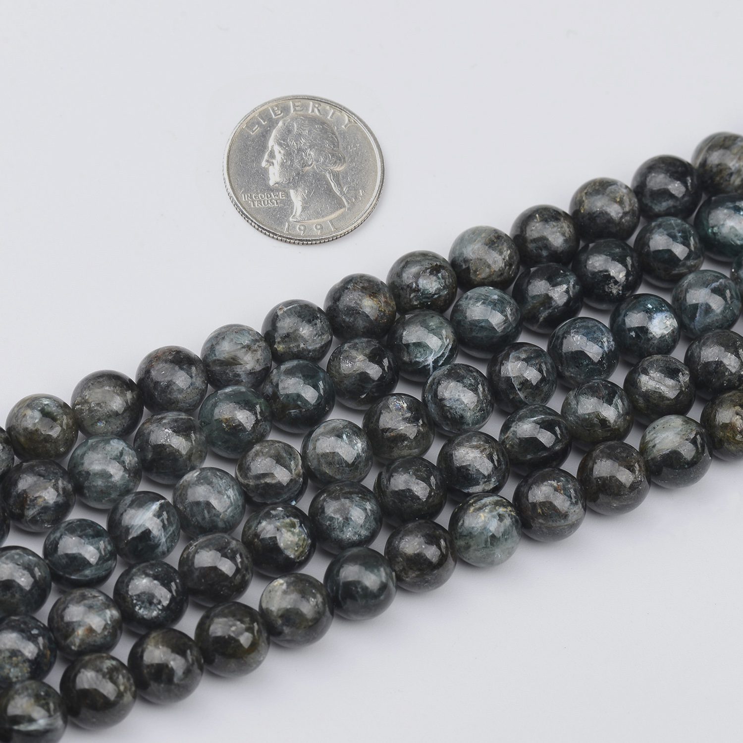 Natural Green Apatite AAA Round Gemstone Beads Smooth Loose Strand for DIY Jewelry Making Healing Crystal Craft Supply 15.5 Inch GRN572 - Image 4