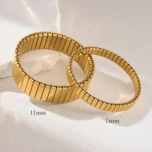 Stainless Steel Stretch Bracelet, Expandable Link Bracelet, Gold Silver Bracelet, Flexible Cuff Bracelet, Jewelry Making Supply, SBR015