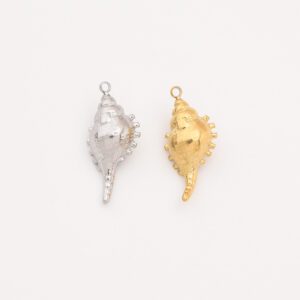 Gold Filled Conch Shell Charm, Stainless Steel Beach Pendant for Necklace Bracelet DIY Jewelry Making Supply, Summer Gift for Women, SCP026