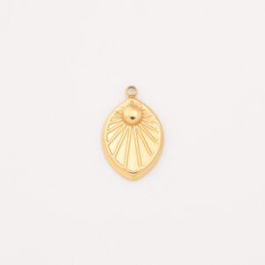 Gold Filled Sunburst Teardrop Charm, Stainless Steel Pendant for Necklace Bracelet DIY Jewelry Making, Minimalist Gift for Her, SCP029