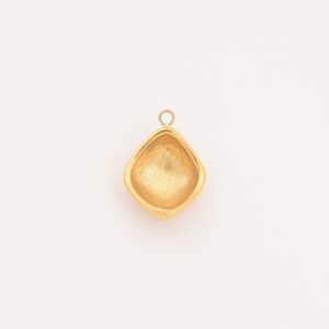 Gold Filled Organic Nugget Charm, Textured Puffed Pendant in Stainless Steel for DIY Necklace Bracelet Jewelry Making, Unique Gift, SCP041