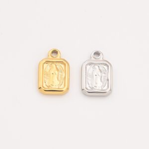 Gold Filled Virgin Mary Charm, Stainless Steel Our Lady of Guadalupe Pendant for DIY Necklace Bracelet Jewelry Making, Faith Gift, SCP045