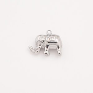 Stainless Steel Elephant Charm Pendant, Lucky Animal Jewelry for DIY Necklace Bracelet Jewelry Making, Boho Safari Gift for Her, SCP048