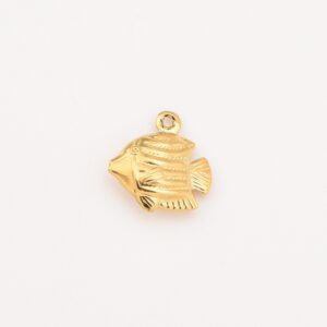 Gold Filled Fish Charm Pendant, Tropical Ocean Animal in Stainless Steel for DIY Necklace Bracelet Jewelry Making, Beach Gift, SCP049