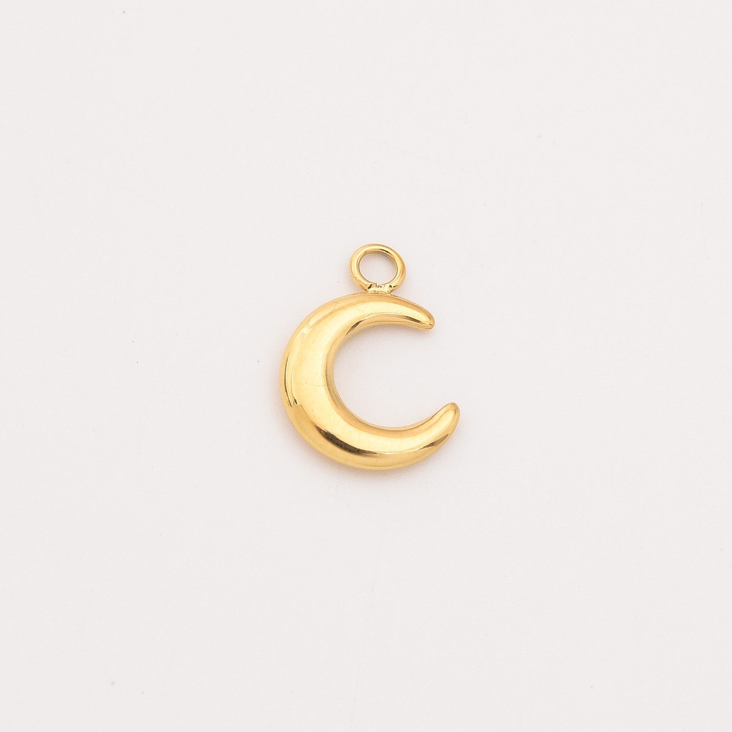 Gold Filled Crescent Moon Charm, Stainless Steel Celestial Pendant for DIY Necklace Bracelet Jewelry Making, Minimalist Gift for Her, SCP052 - Image 4