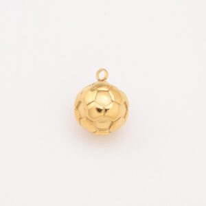 Gold Filled Soccer Ball Charm, Stainless Steel Sports Pendant for DIY Necklace Bracelet Jewelry Making, Gift for Football Fans, SCP053