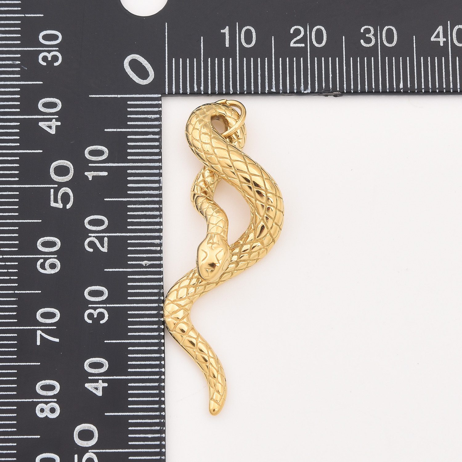 Gold Filled Snake Charm, Stainless Steel Serpent Reptile Pendant for DIY Necklace Bracelet Earring Jewelry Making, Gift for Women, SCP054 - Image 4